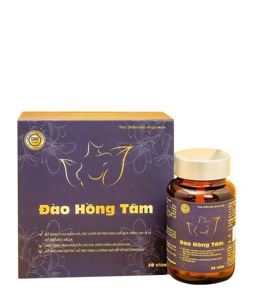  Viên uống Đào Hồng Tâm – Hỗ trợ tăng kích thước vòng 1 