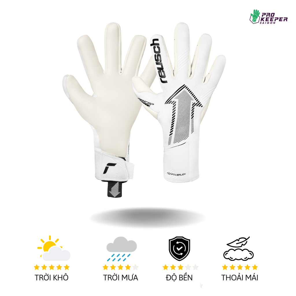 [Unai Simon] Găng Tay Thủ Môn Reusch Fastgrip Gold X 5570901 1100 white