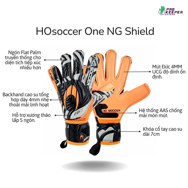 [Có Bảo Vệ Ngón] Găng Tay Thủ Môn HOSoccer One FL Protek Ring