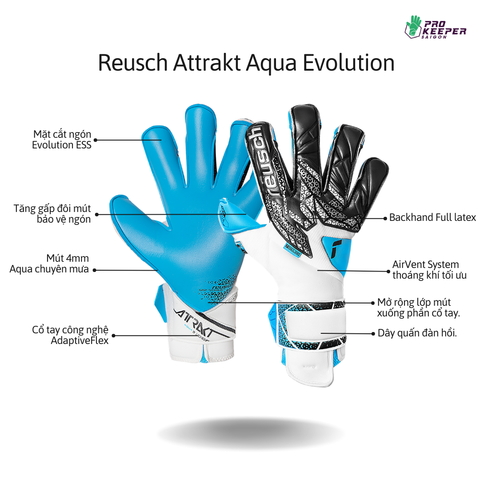 Găng Tay Thủ Môn Reusch Attrakt Aqua Evolution