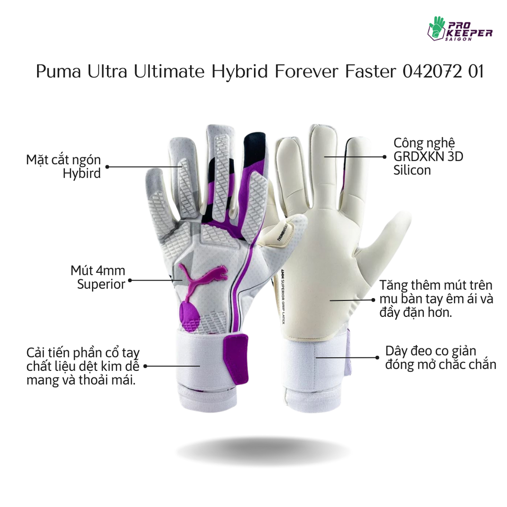 [Limited Edition] Găng Tay Thủ Môn PUMA ULTRA Ultimate Hybrid Forever Faster 042072 01