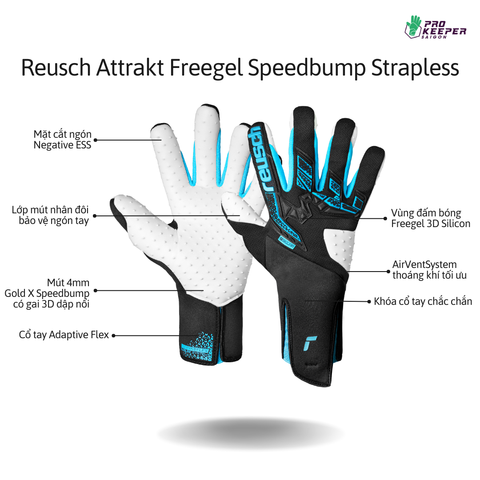 Găng Tay Thủ Môn Reusch Attrakt Freegel Speedbump Strapless 5570079