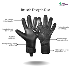 [Hai Lớp Mút] Găng Tay Thủ Môn Reusch Fastgrip Duo 5570000 7700