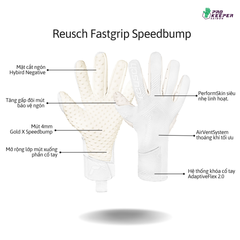 [Siêu Dính] Găng Tay Thủ Môn Reusch Fastgrip Speedbump 5570001 1100