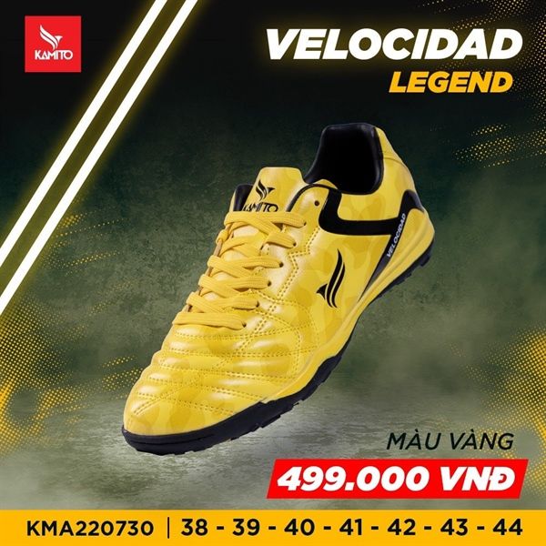 Giày Đá Banh Kamito Velocidad Legend - Vàng