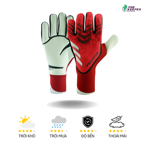 [Không Dây] Găng Tay Thủ Môn Adidas Predator GL Pro Pure Victory IW6276
