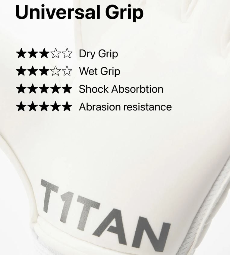 Găng Tay Thủ Môn T1tan Classic 1.0 White Out
