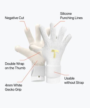 Găng Tay Thủ Môn T1tan Rebel 2.0 White Out