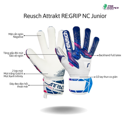 Găng Tay Thủ Môn Reusch Attrakt RE:GRIP NC Junior 5572535 4310