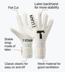 Găng Tay Thủ Môn T1tan Classic 1.0 White Out