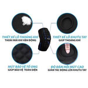 Băng khuỷu tay YASU đệm tổ ong phân tác lực tác động chơi đá banh