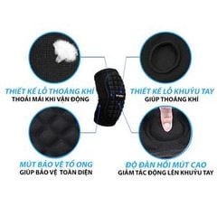 Băng khuỷu tay YASU đệm tổ ong phân tác lực tác động chơi đá banh
