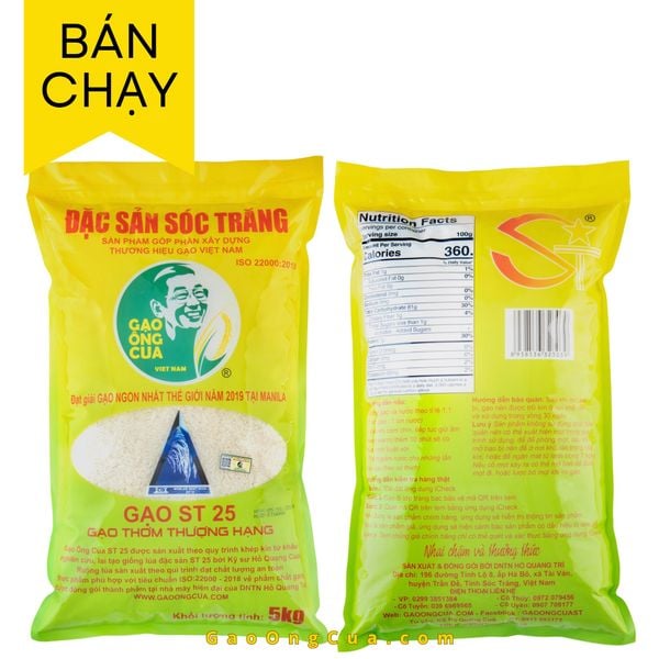 Gạo Ông Cua ST25 (túi 5kg)