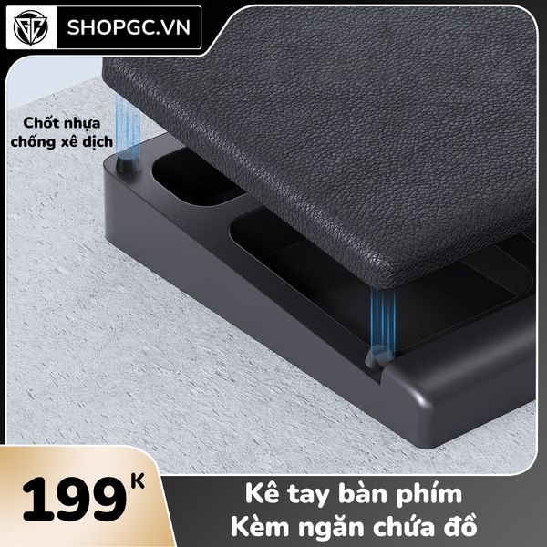 Kê tay bàn phím kèm ngăn chưa đồ