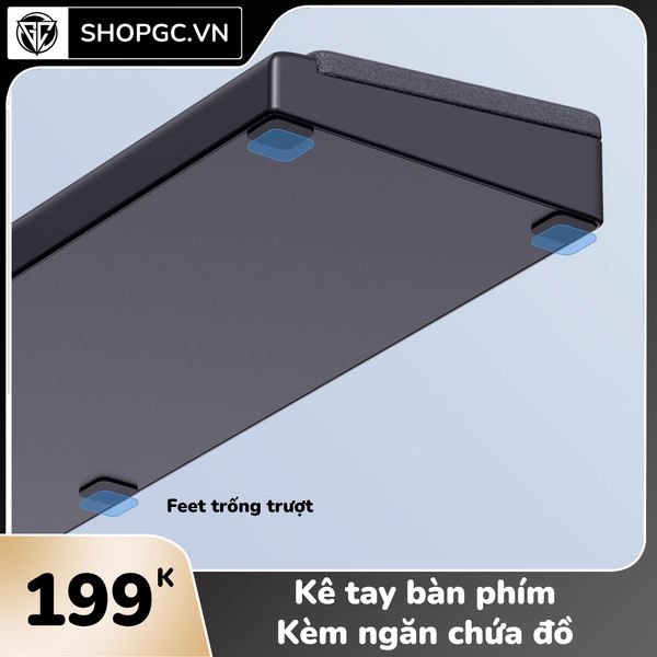 Kê tay bàn phím kèm ngăn chưa đồ