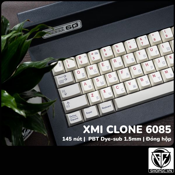 Keycap XMI CLONE 6085 | Keycap 6085 Hollow Red Russian Sub Legend Nhựa PBT 145 nút in nhiệt Dyesub