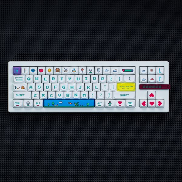 Keycap Pixel Wind Power | MA Pixel Wind Power Font chữ béo | Keycap nhựa PBT 119 nút in nhiệt Dyesub