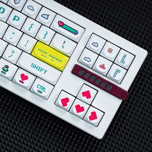 Keycap Pixel Wind Power | MA Pixel Wind Power Font chữ béo | Keycap nhựa PBT 119 nút in nhiệt Dyesub