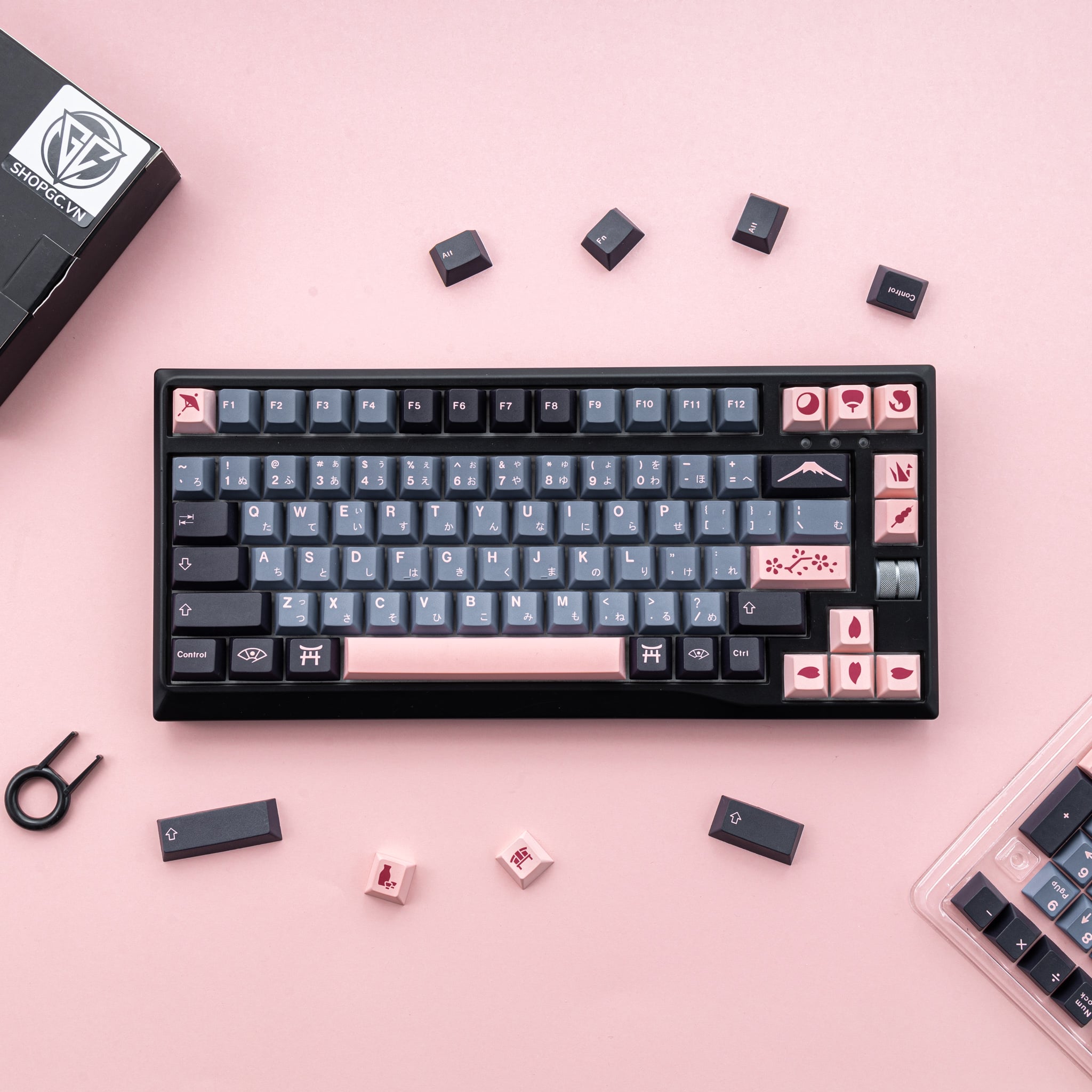 In Stock) JTK Hanami Keyset JTK 夜桜 keycaps basekit
