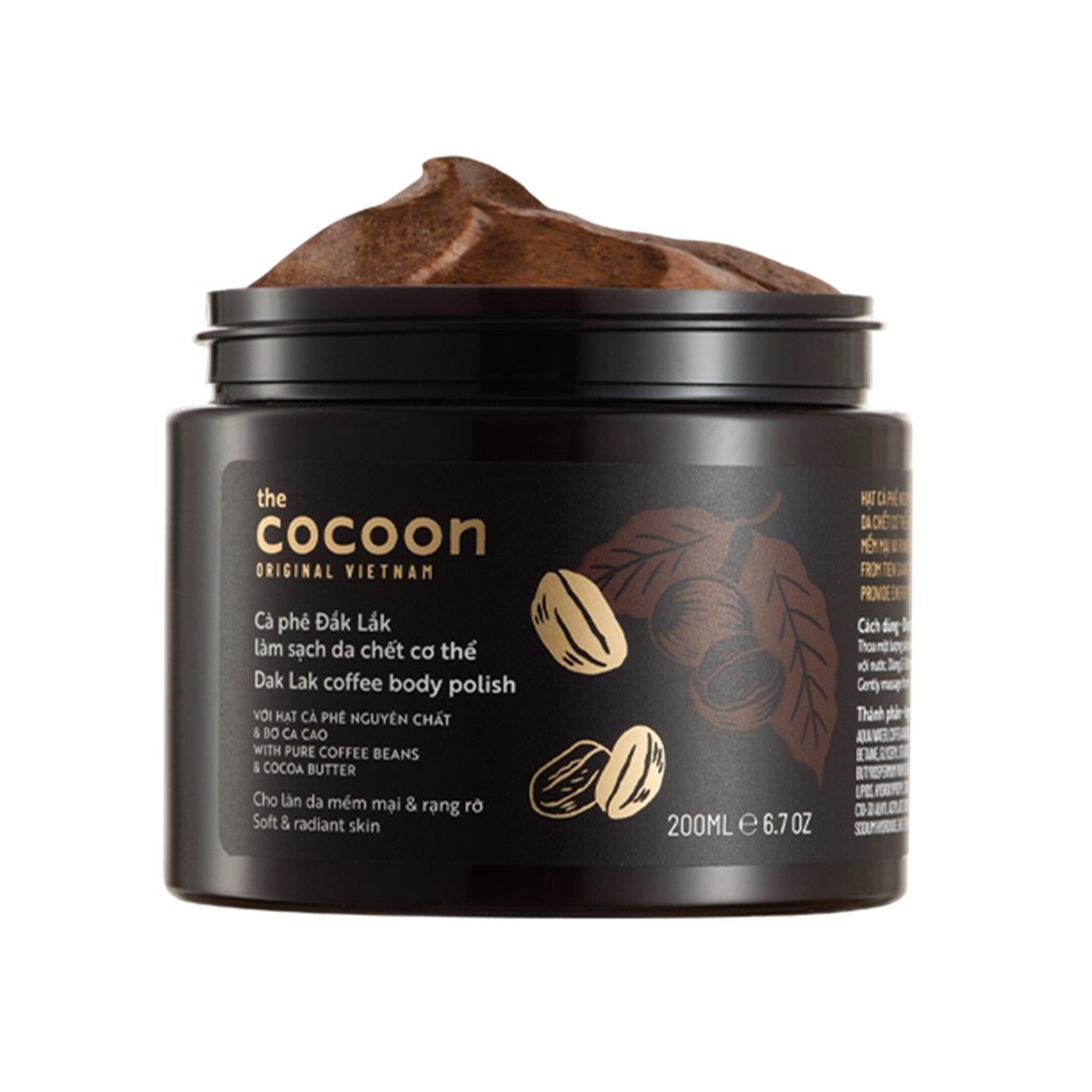  Tẩy Tế Bào Chết Cơ Thể COCOON Cà Phê ĐakLak Coffee Body Polish 200ml - T30 