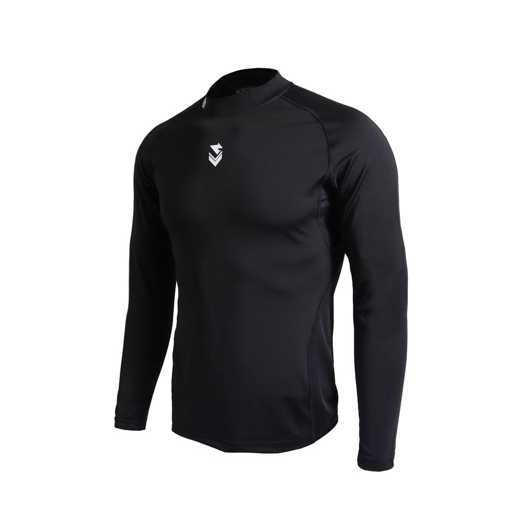 Áo Thun Thể Thao Shamdi Dài Tay Higher Neck Tee Đen