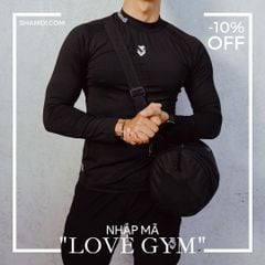 Áo Thun Thể Thao Shamdi Dài Tay Higher Neck Tee Đen