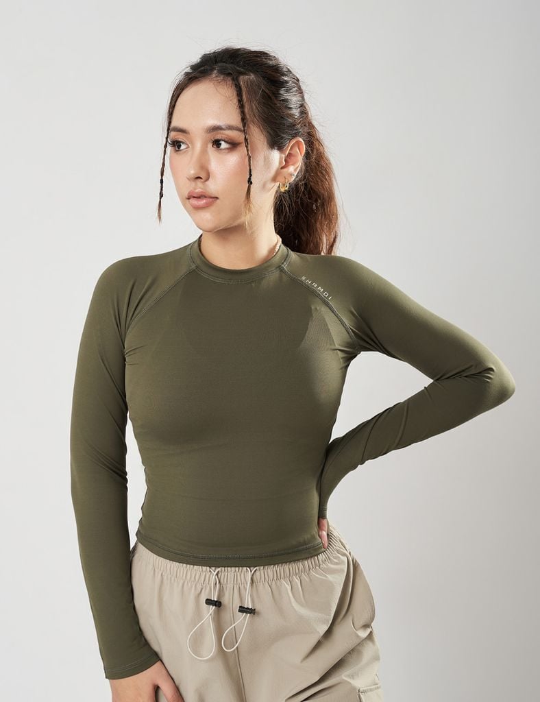 Áo Croptop Shamdi Nữ Long Sleeve