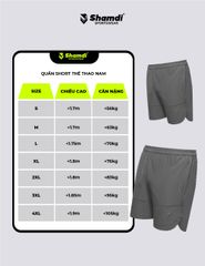Quần Short Thể Thao Tập Gym Chạy Bộ Shamdi Basic Daily Sport
