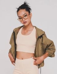 Áo Croptop Tank Nữ Shamdi Active Ribbed