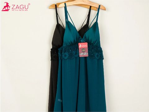  Đầm Ngủ Lưới Phối Ren Quả Lụa D004 