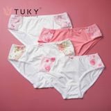  Quần Lót Lưng Vừa Thun Lạnh Thêu Hoa Cao Cấp TUKY 906 