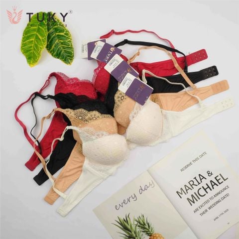  Áo Ngực Cúp Xéo Ren Mút Dày 9191 