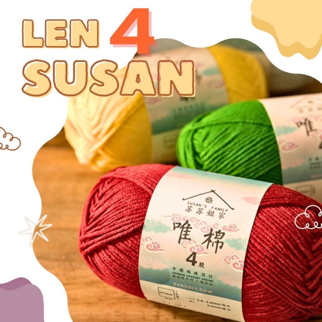 Full Màu] Len Susan 4 | Màu 46 - 87 | Len đan móc thú bông | Len