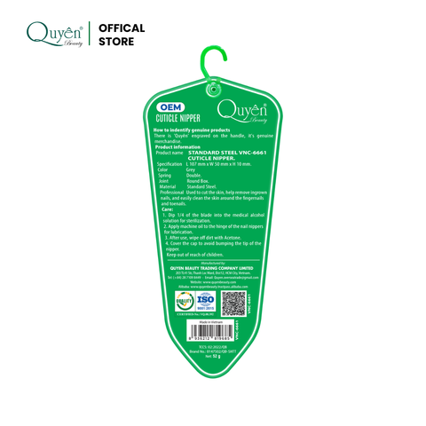  Quyen Beauty Professional Steel Cuticle Nippers VNC-6661 