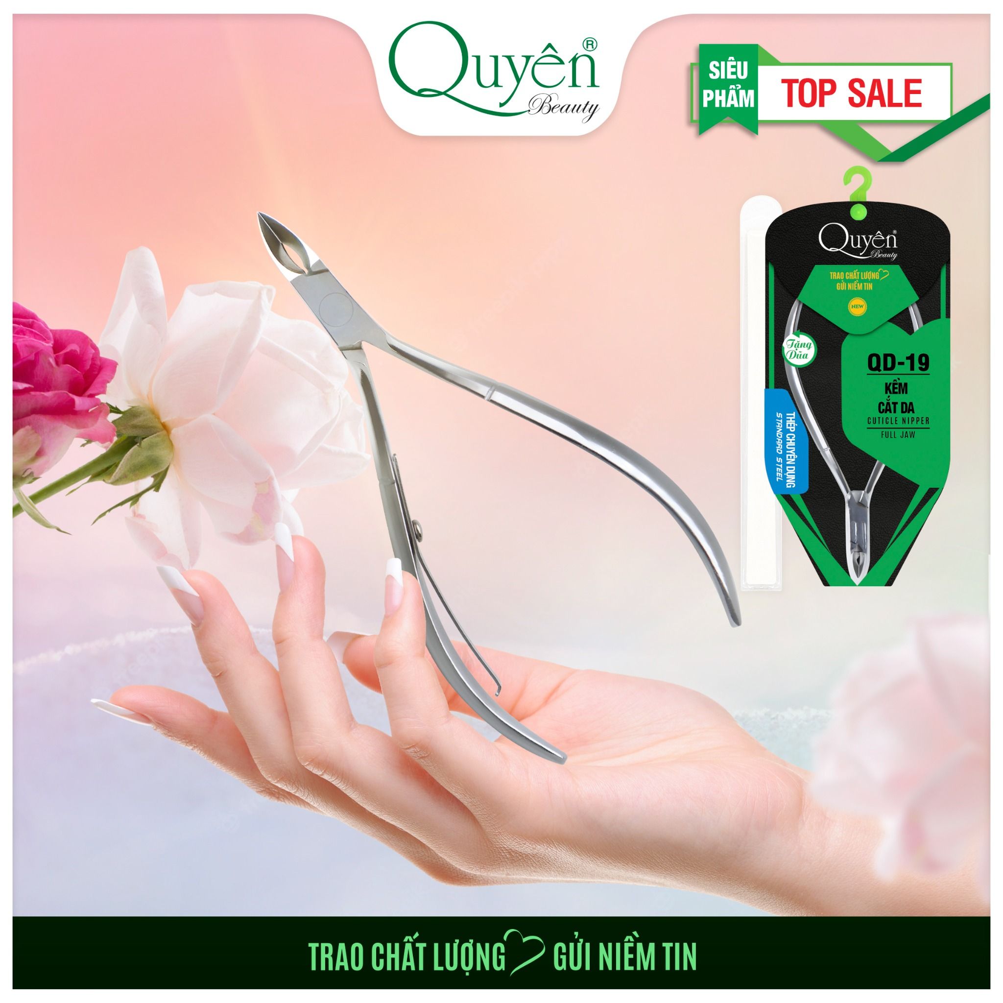  Kềm Cắt Da Quyên Beauty Thép Chuyên Dụng QD-19 