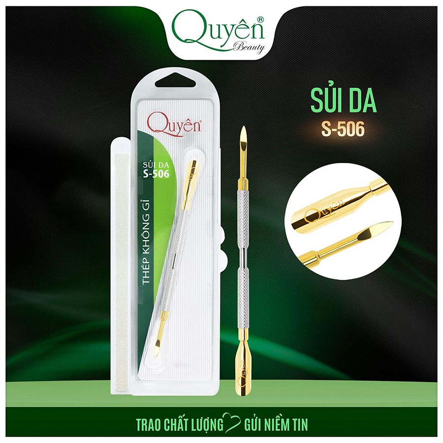  Sủi Da Inox Mỹ Phẩm Quyên [Chính Hãng] S506 - Xi Mạ Vàng - An Toàn Cho Da - Thép Không Gỉ 