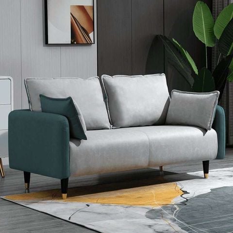 Ghế SOFA Phòng Khách Màu Xám Kết Hợp Xanh Rêu Tối Giản - IGA - GC24