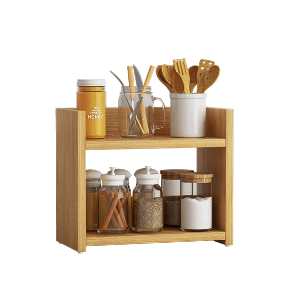 Kệ Đựng Gia Vị Gỗ MDF 2 Tầng Đa Năng - Nội Thất IGA - GA18