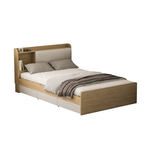 Decor Giường Ngủ Đệm Da Tích Hợp Hộc Tủ Kéo Bên Dưới Rộng Rãi - Nội Thất IGA - GP248