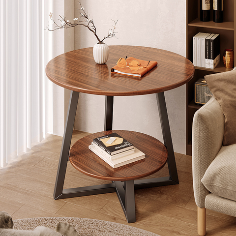 Bàn Trà Chân Đen Mặt Óc Chó - GM206.26