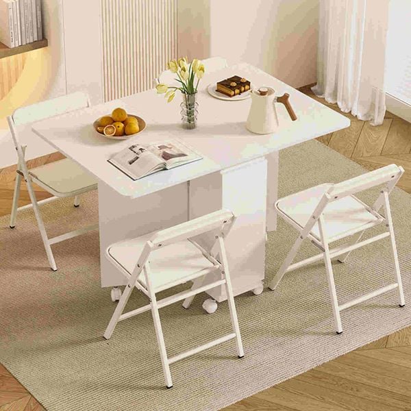 Bàn ăn thông minh gấp gọn màu trắng - GP372