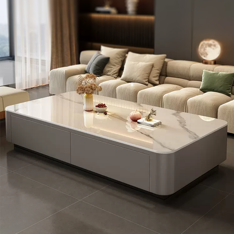 Bàn Trà Sofa Mặt Vân Gỗ Có Góc Bo Tròn An Toàn Sử Dụng - Nội Thất IGA - GM167