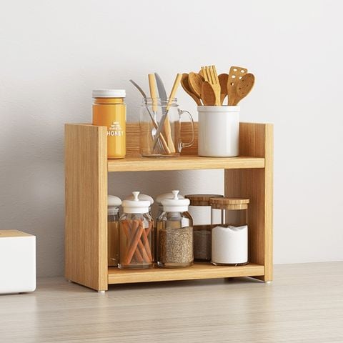 Kệ Đựng Gia Vị Gỗ MDF 2 Tầng Đa Năng - Nội Thất IGA - GA18