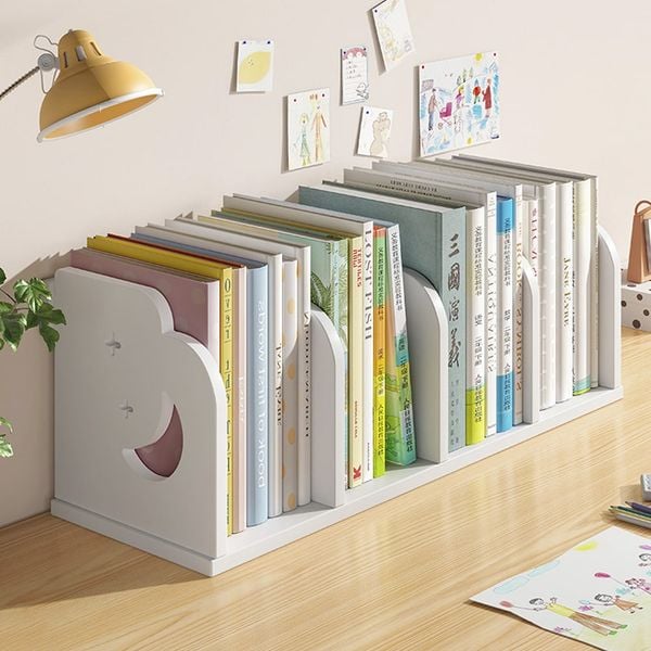 Kệ Sách Để Bàn Gỗ Nhựa 4 Ngăn Nhỏ Gọn, Tiện Lợi, Phù Hợp Cho Trẻ Nhỏ - Nội Thất IGA - IG410