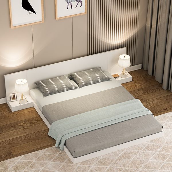 Giường Ngủ Bệt Hiện Đại Phong Cách Nhật Bản Màu Vân Gỗ - Nội Thất IGA - GP265