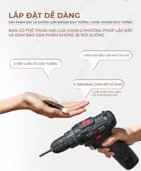 Kệ góc dán tường nhà tắm - GM183