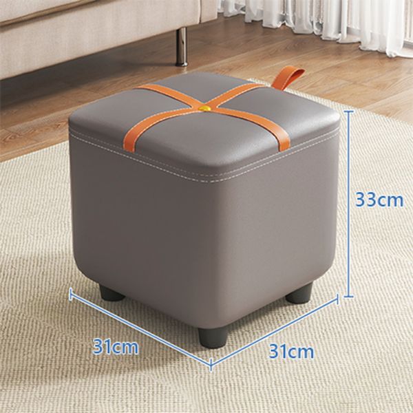 Ghế Đôn Da Simili Chân Nhựa Phong Cách Bắc Âu - Nội Thất IGA - GC16