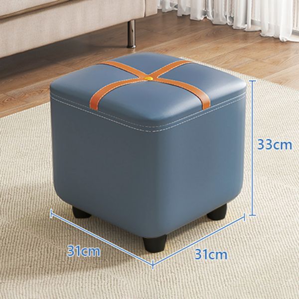 Ghế Đôn Da Simili Chân Nhựa Phong Cách Bắc Âu - Nội Thất IGA - GC16