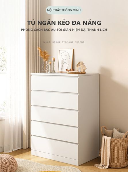 Tủ Quần Áo Ngăn Kéo Phong Cách Bắc Âu Tối Giản - Nội Thất IGA - GP284