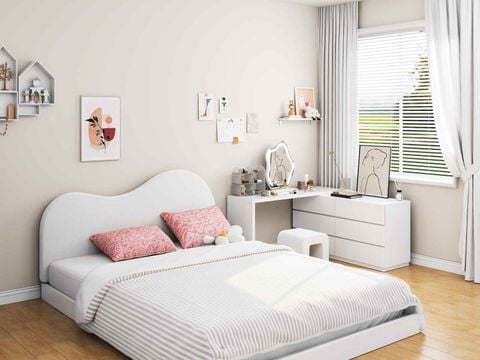Combo Tiết Kiệm Giường + Giá Treo Quần Áo + Ghế + Bàn trang điểm - Nội Thất IGA - CONCEPT.04